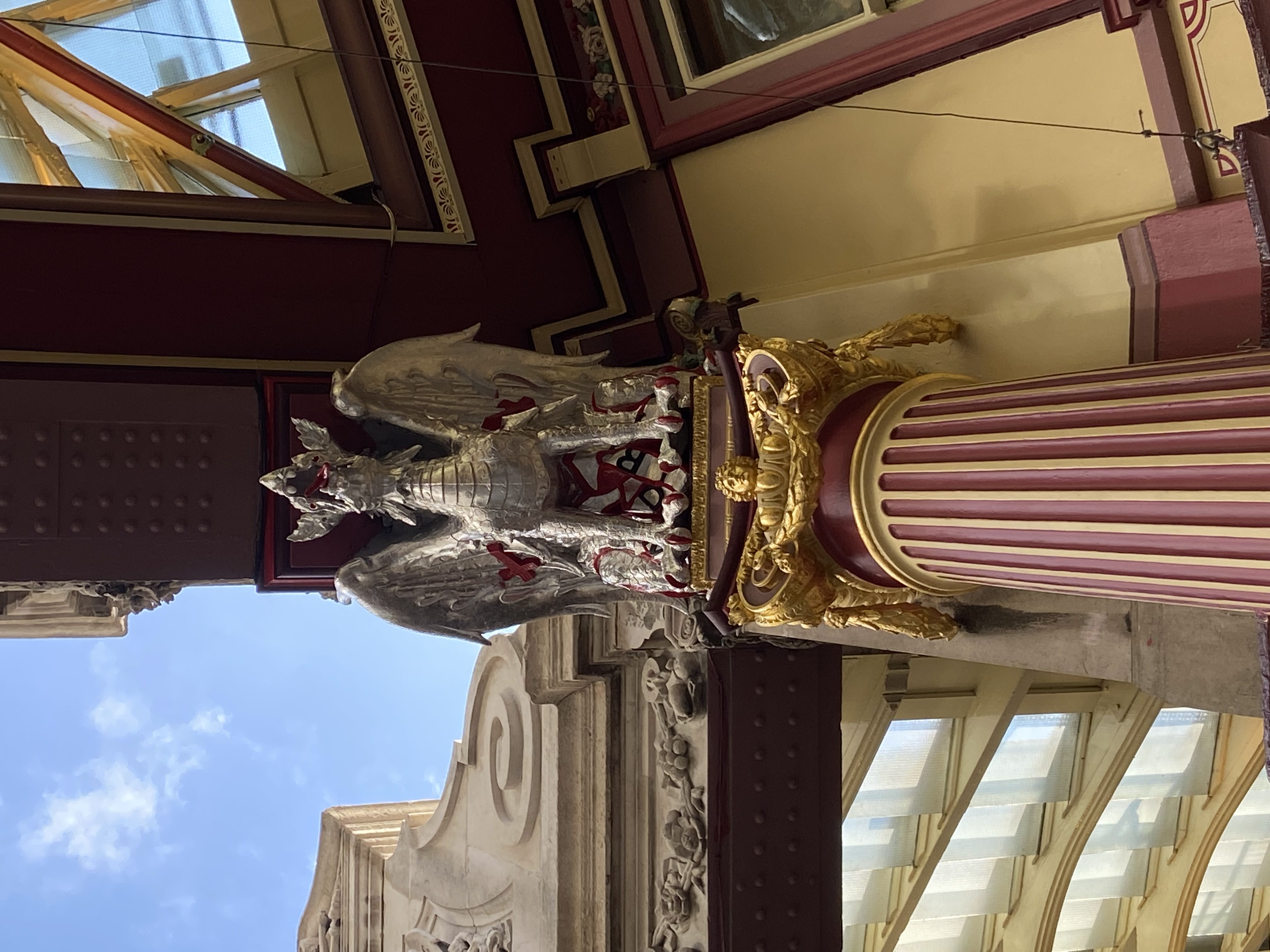 Gold and aluminium gilding at Leadenhall Market - London