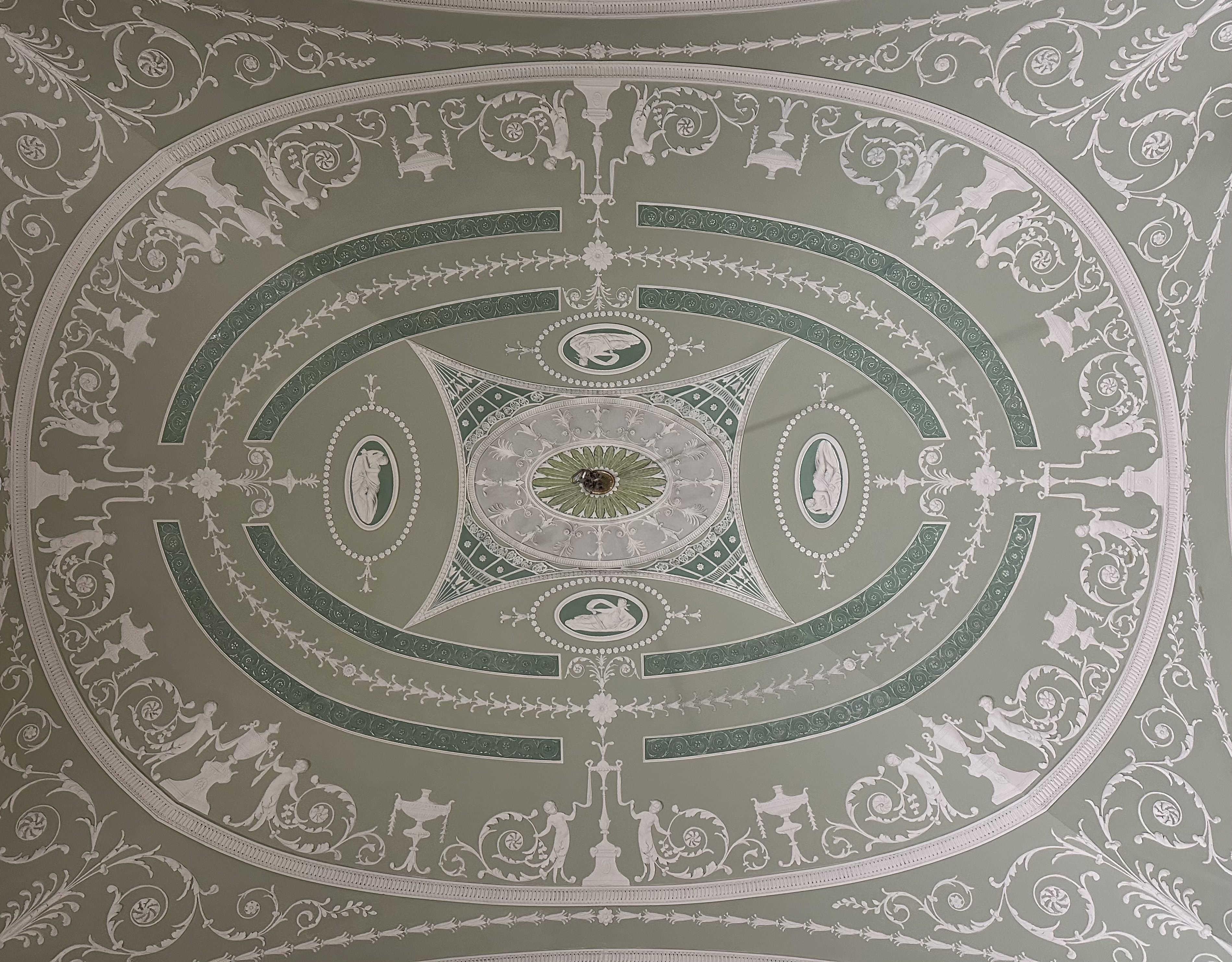 A restored Robert Adam ceiling