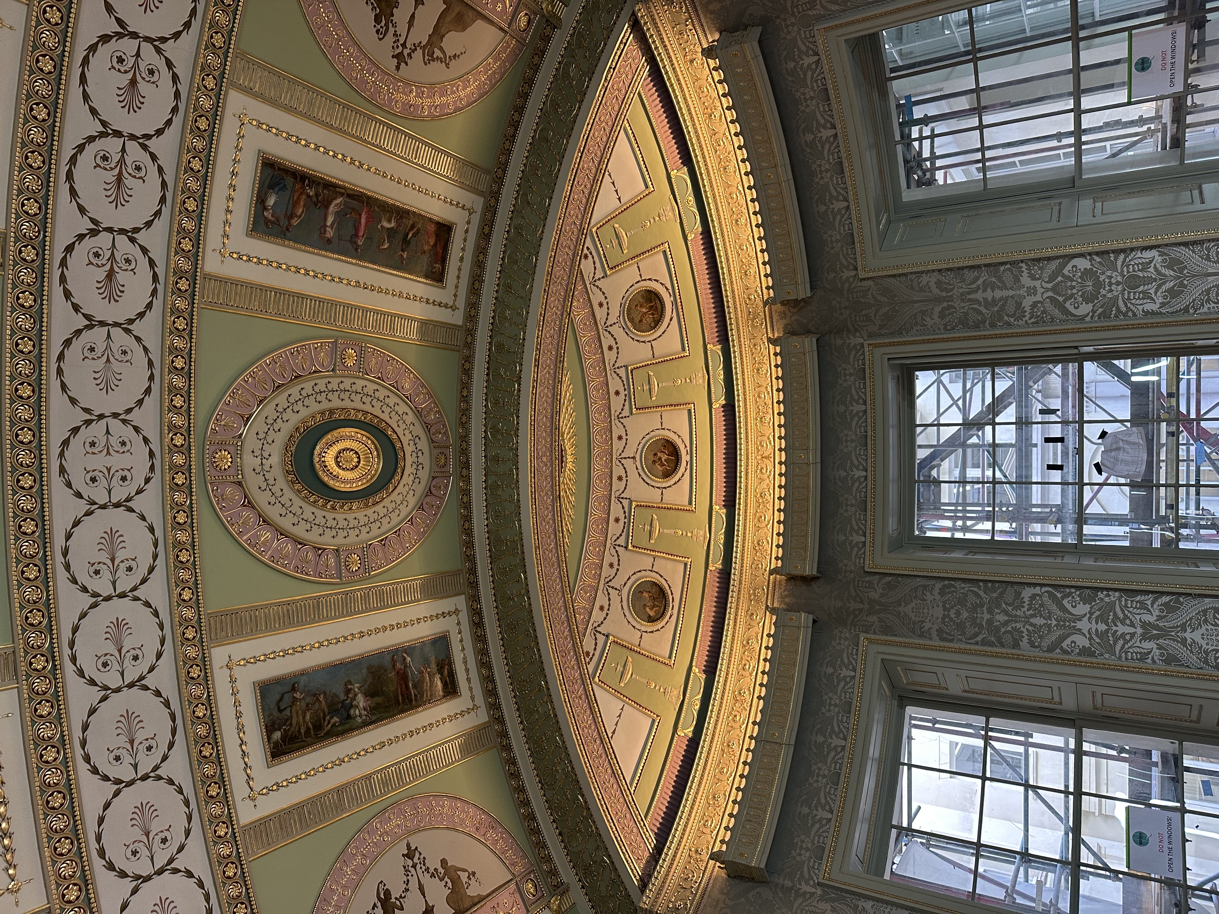 Completed restoration of a Robert Adam room