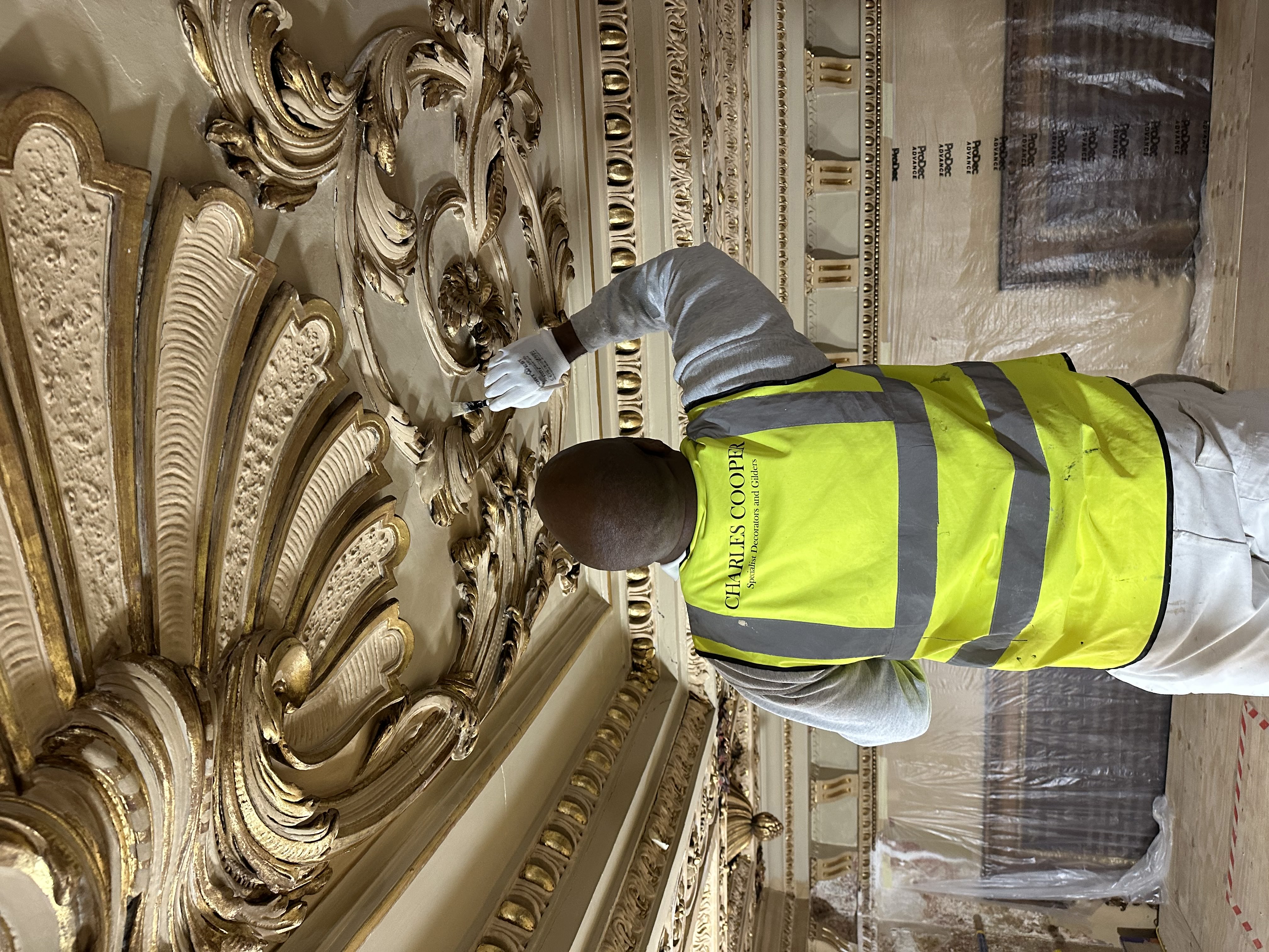 In progress restoration at St. Bart's Great Hall