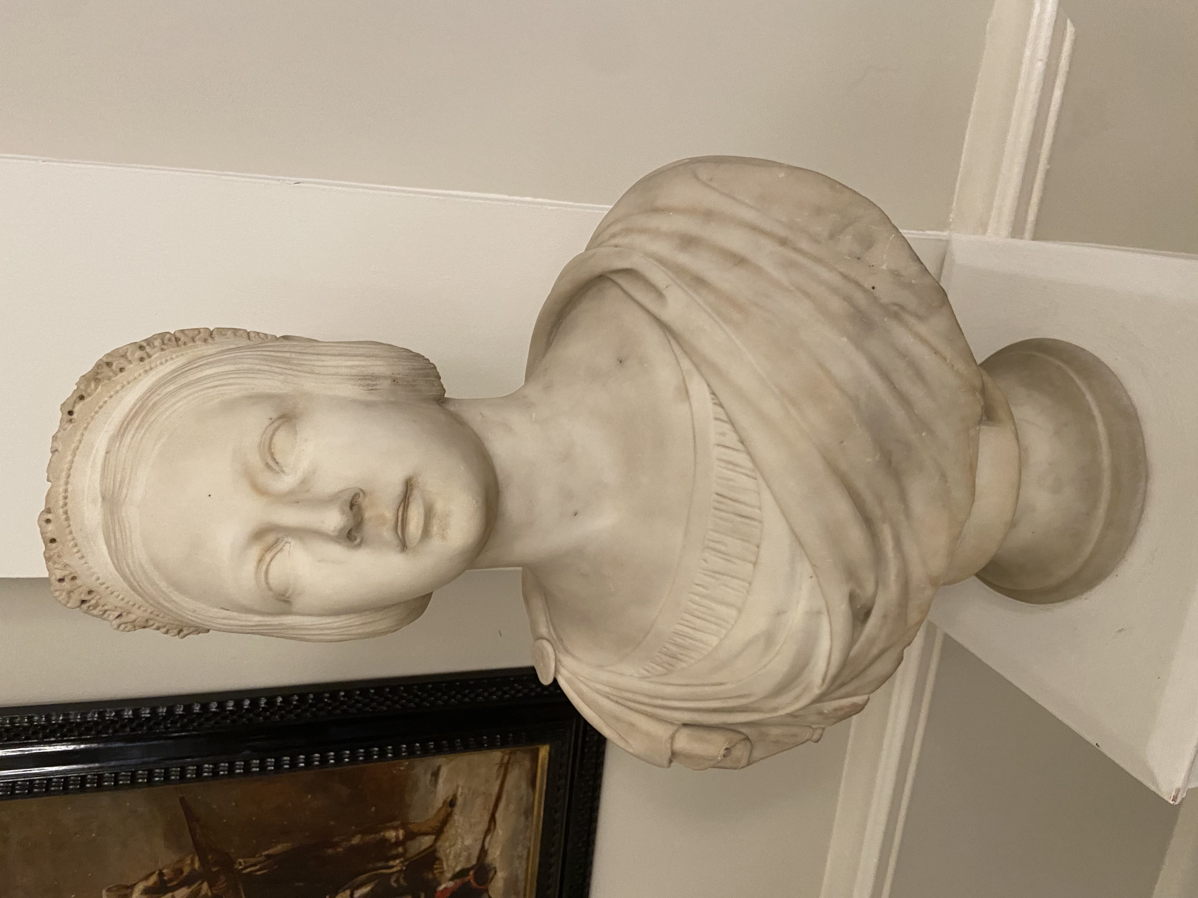 Bust of Queen Victoria before restoration