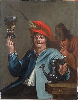 After treatment of a small painting