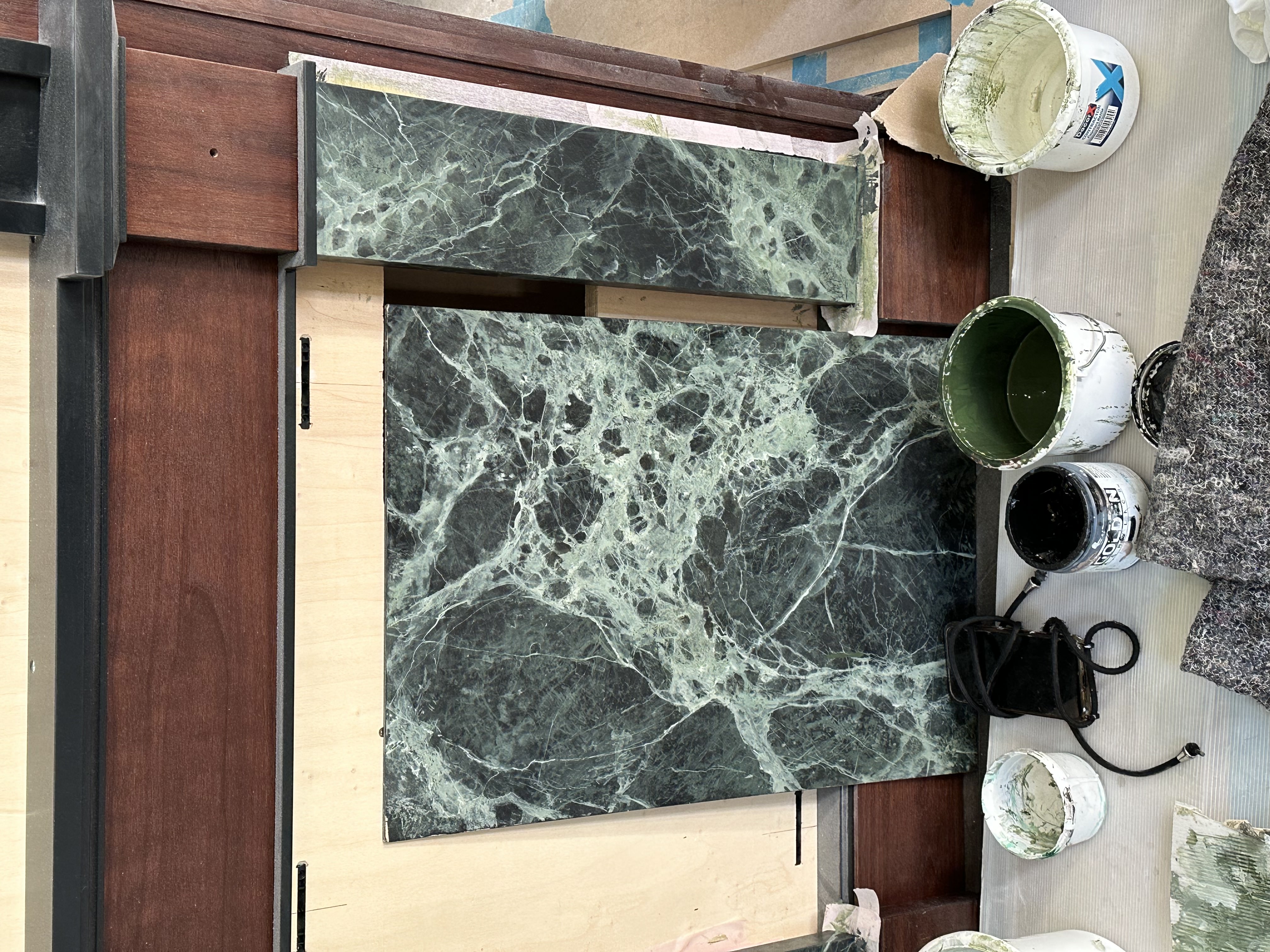 Faux marble sample for a private residence