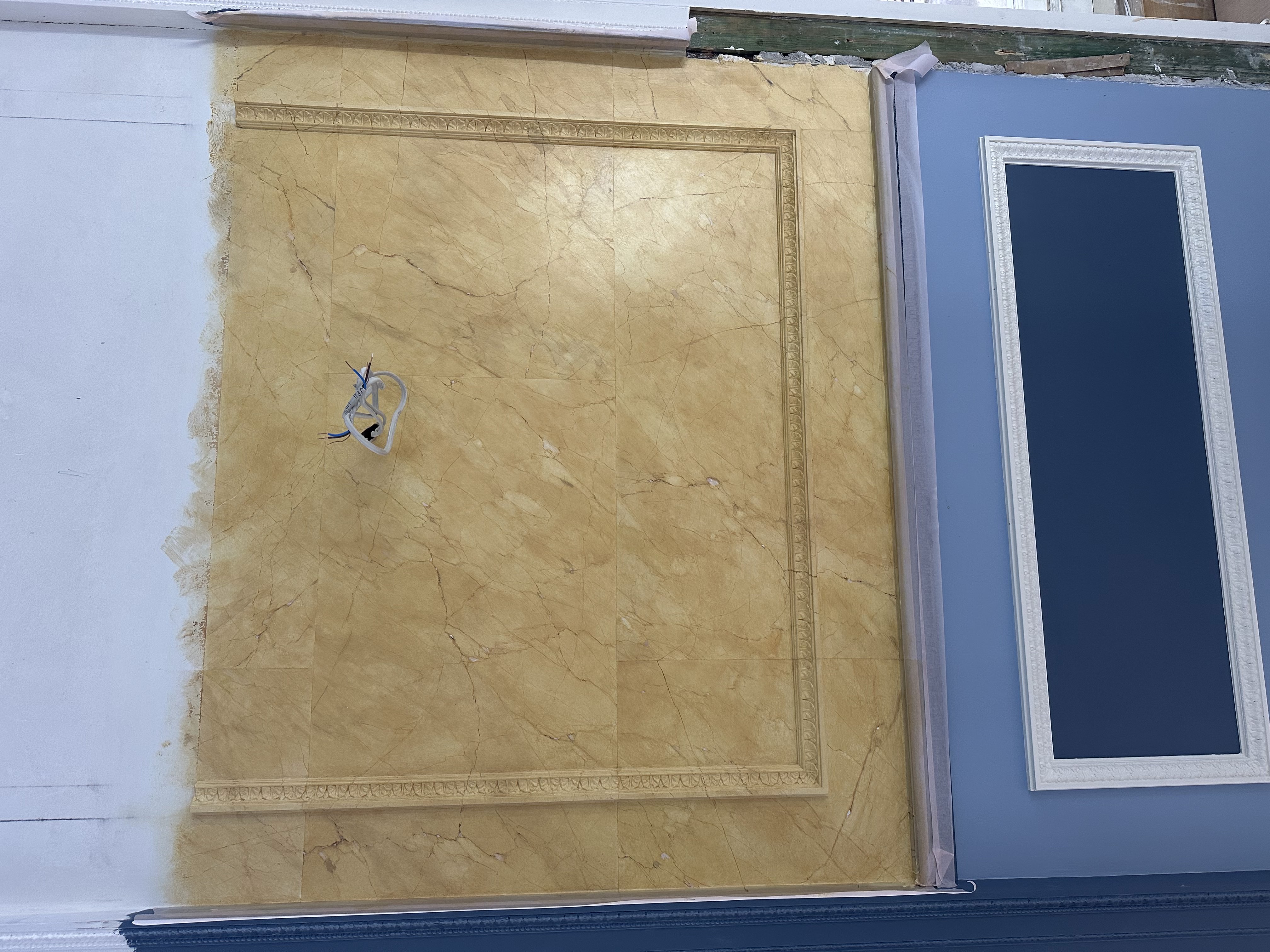 Sample for a faux siena marble blocked room